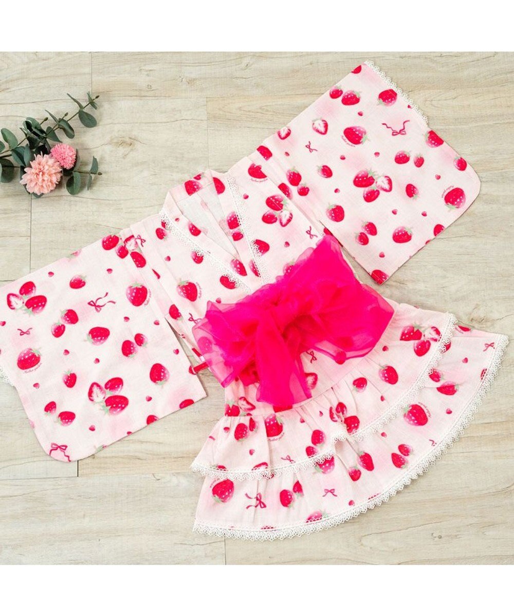 Mother garden 2025 マザーガーデン 野いちご 浴衣ドレス 《水彩柄》 95～100cm / 105～110cm 