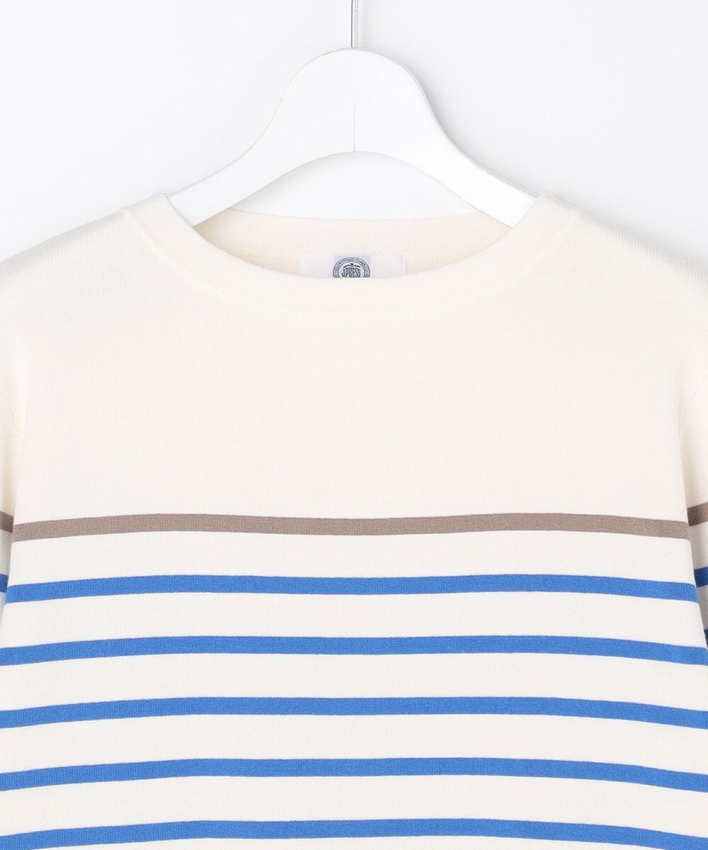 J.PRESS LADIES L Rayon Stretch Border ニット 