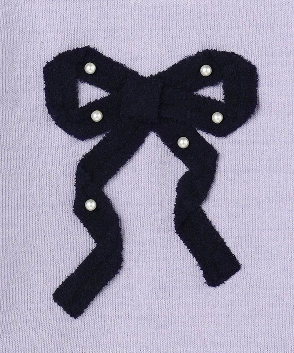 ANY KIDS リボン ニットソー トレーナー 