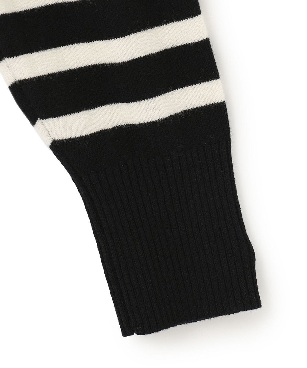 23区 L 【CLASSY.12月号掲載】セミウーステッドウール 肩ボタン ボーダー ニット 