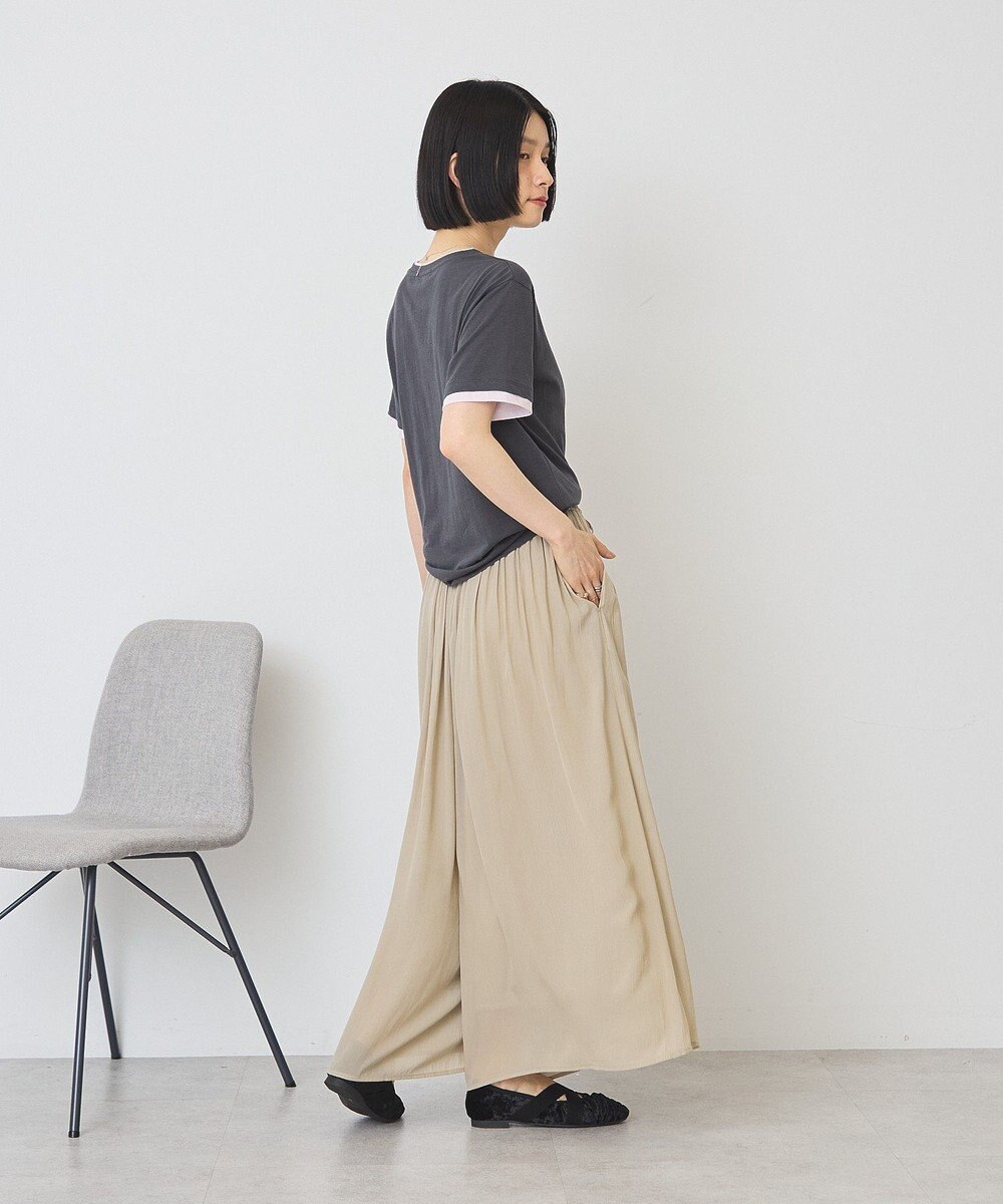 AMERICAN HOLIC 配色レイヤード風シアーＴシャツ 