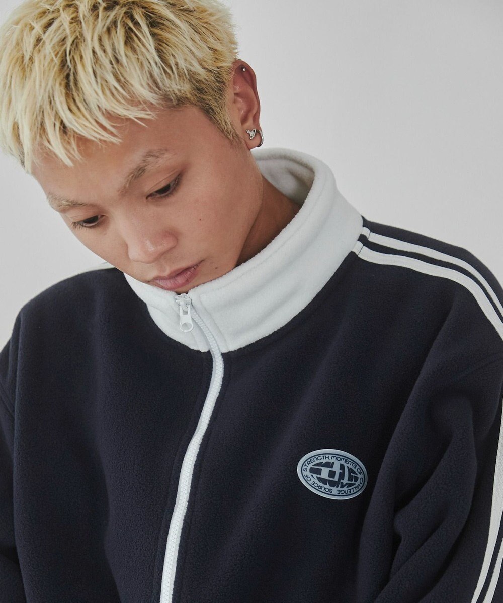 WEGO フリース　ワンポイントハーフZIPプルオーバー 