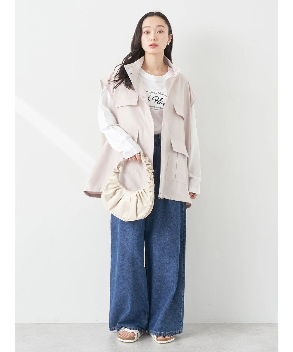 earth music&ecology ミリタリースタンドカラーベスト 