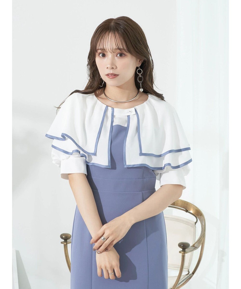 earth music&ecology パイピング衿付きドッキングワンピース 