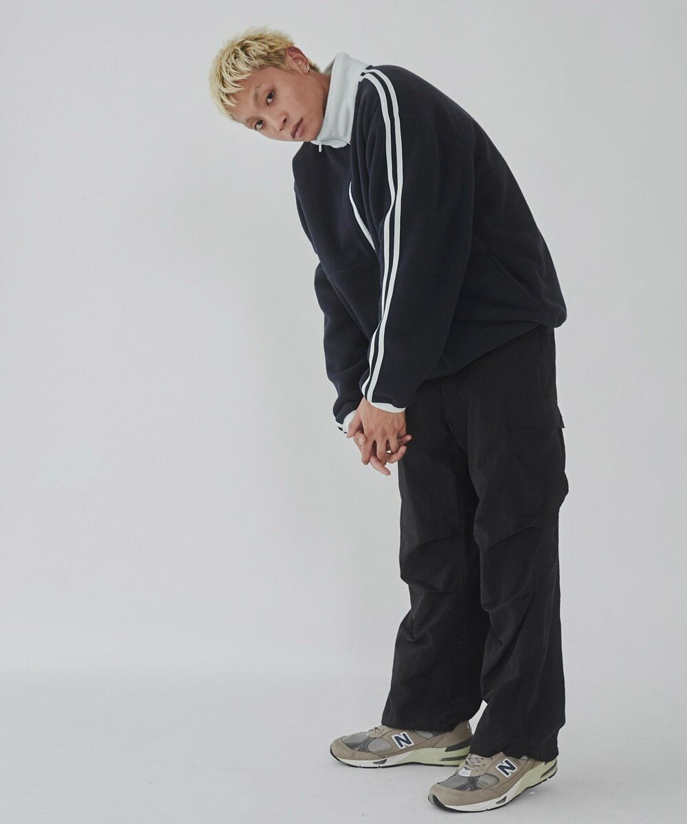 WEGO フリース　ワンポイントハーフZIPプルオーバー 