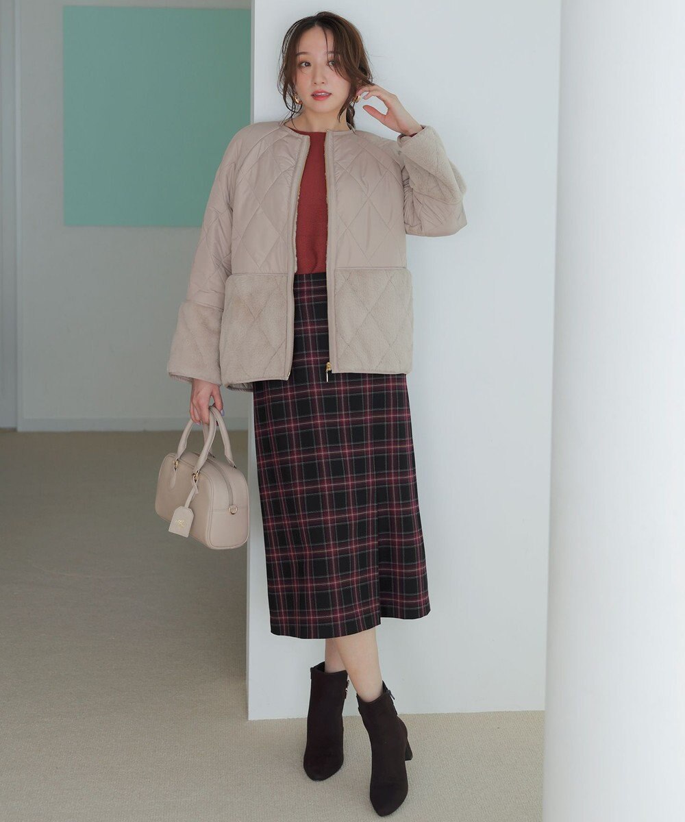 ANY SIS L ビューティサーモ2WAYストレッチチェック スカート 