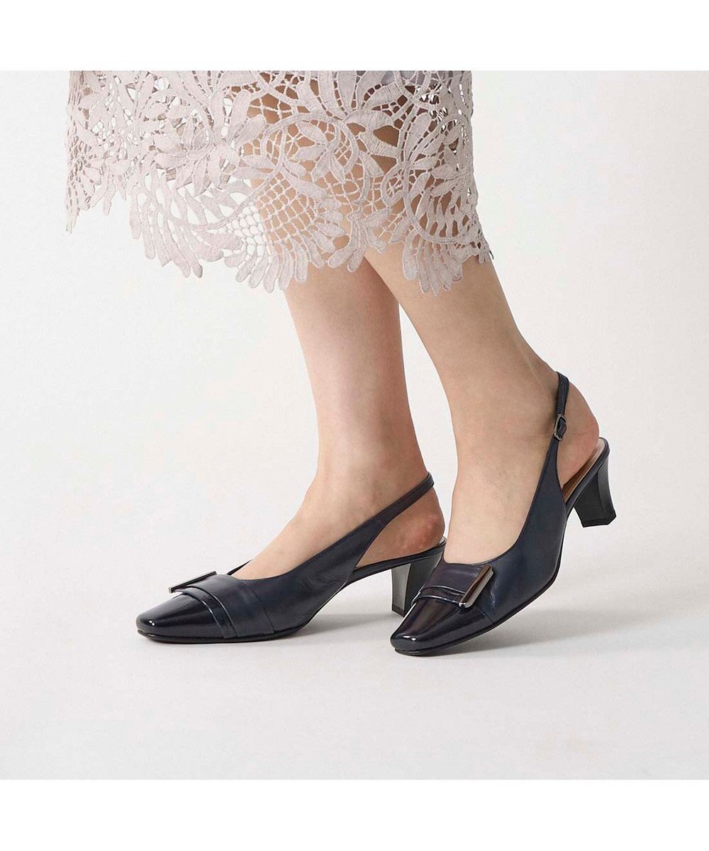 Riz raffinee <Riz raffinee>バックルモチーフバックベルトパンプス 