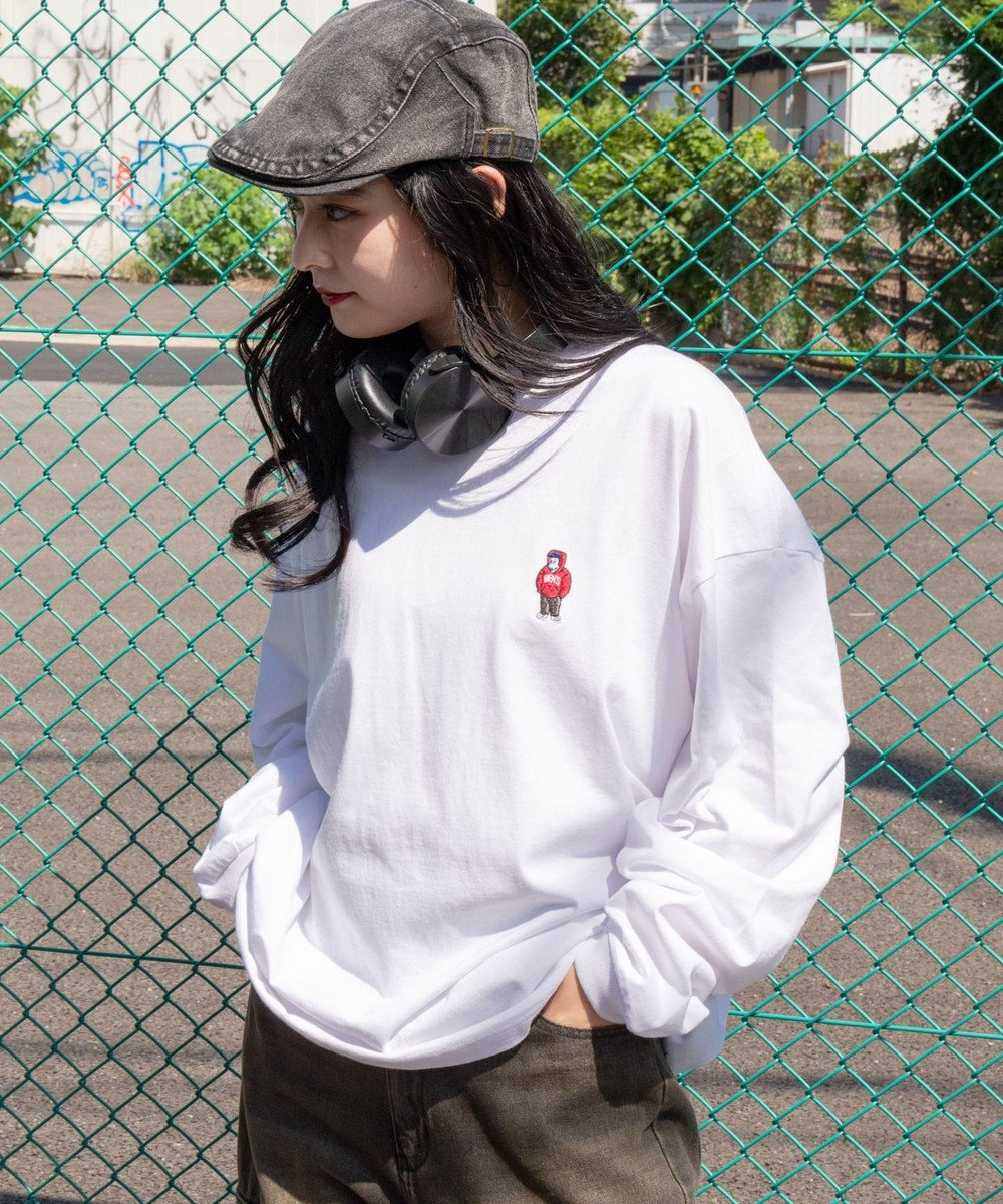 WEGO 【ユニセックス着用ITEM/MLサイズ展開】別注BENDAVISワンポイントT（LS） 