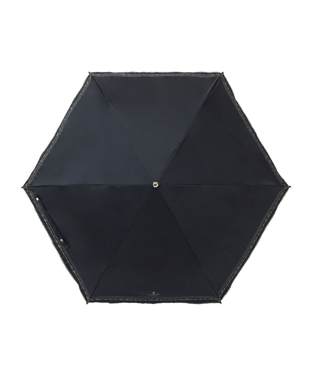 MOONBAT 【一級遮光/晴雨兼用】LANVIN en Bleu (ランバン オン ブルー)  折りたたみ日傘 ラメ刺繍 ピコレース 