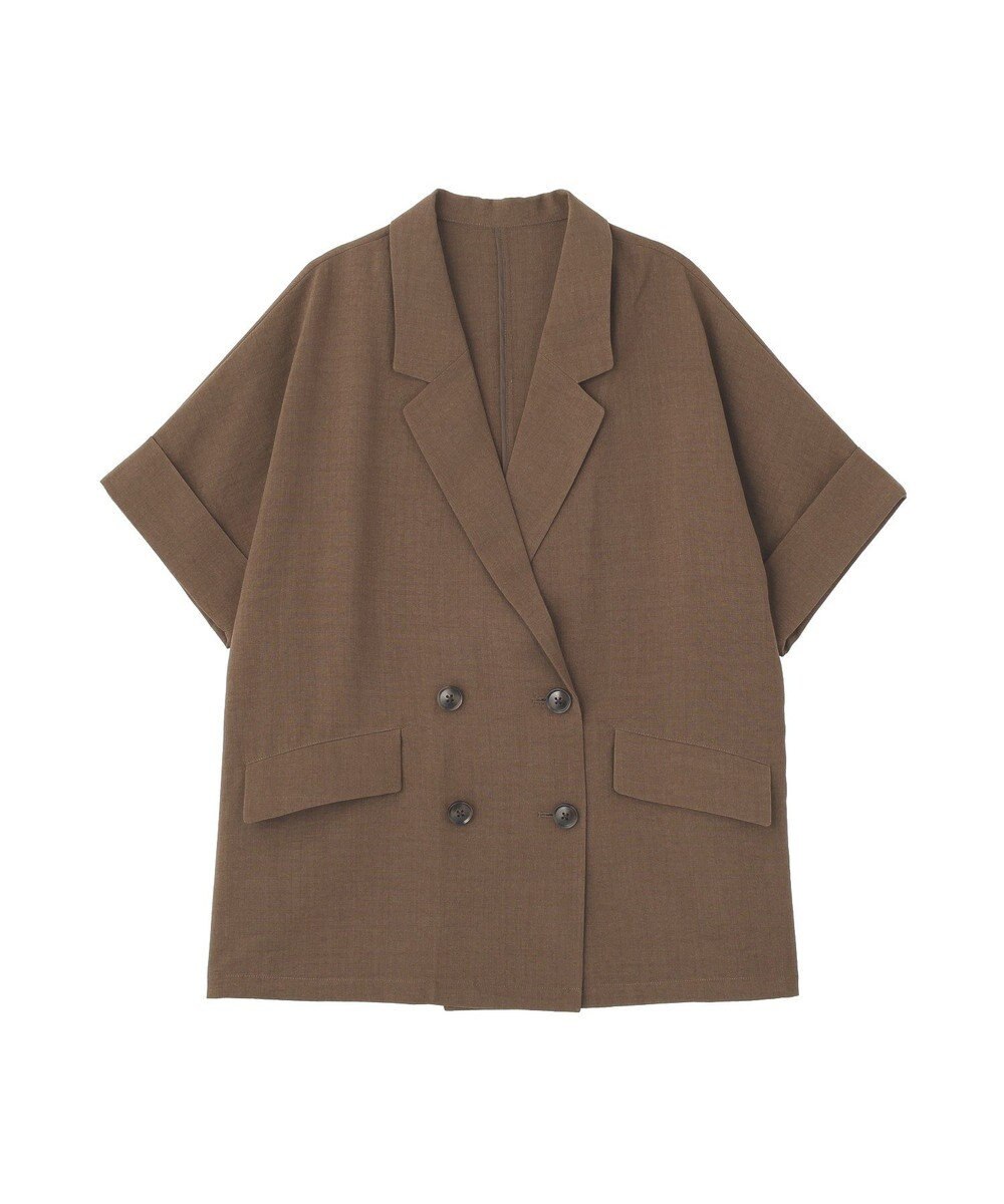 earth music&ecology 【セットアップ対応】リネンライクダブルジャケット 