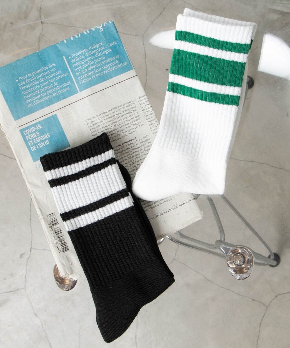 WEGO 底パイルラインソックス 