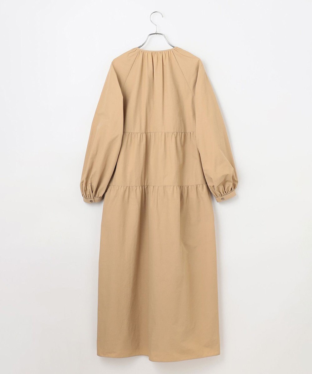 #Newans 【撥水加工/洗濯機可能】〈全身をさりげなくカバー〉リラクシーティアードワンピース 