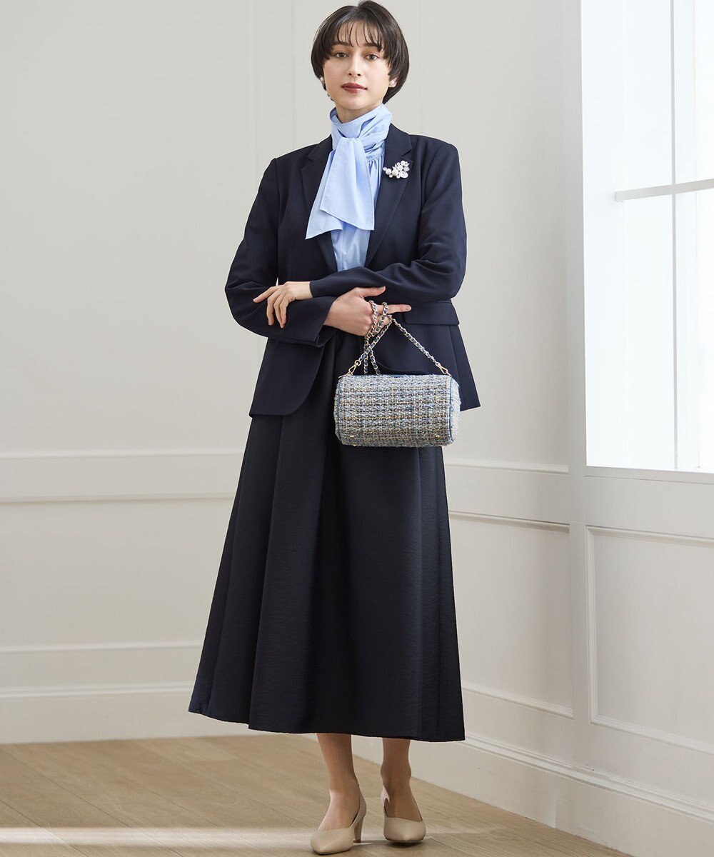 23区 GIOLICAツイード シリンダー ショルダーバッグ 