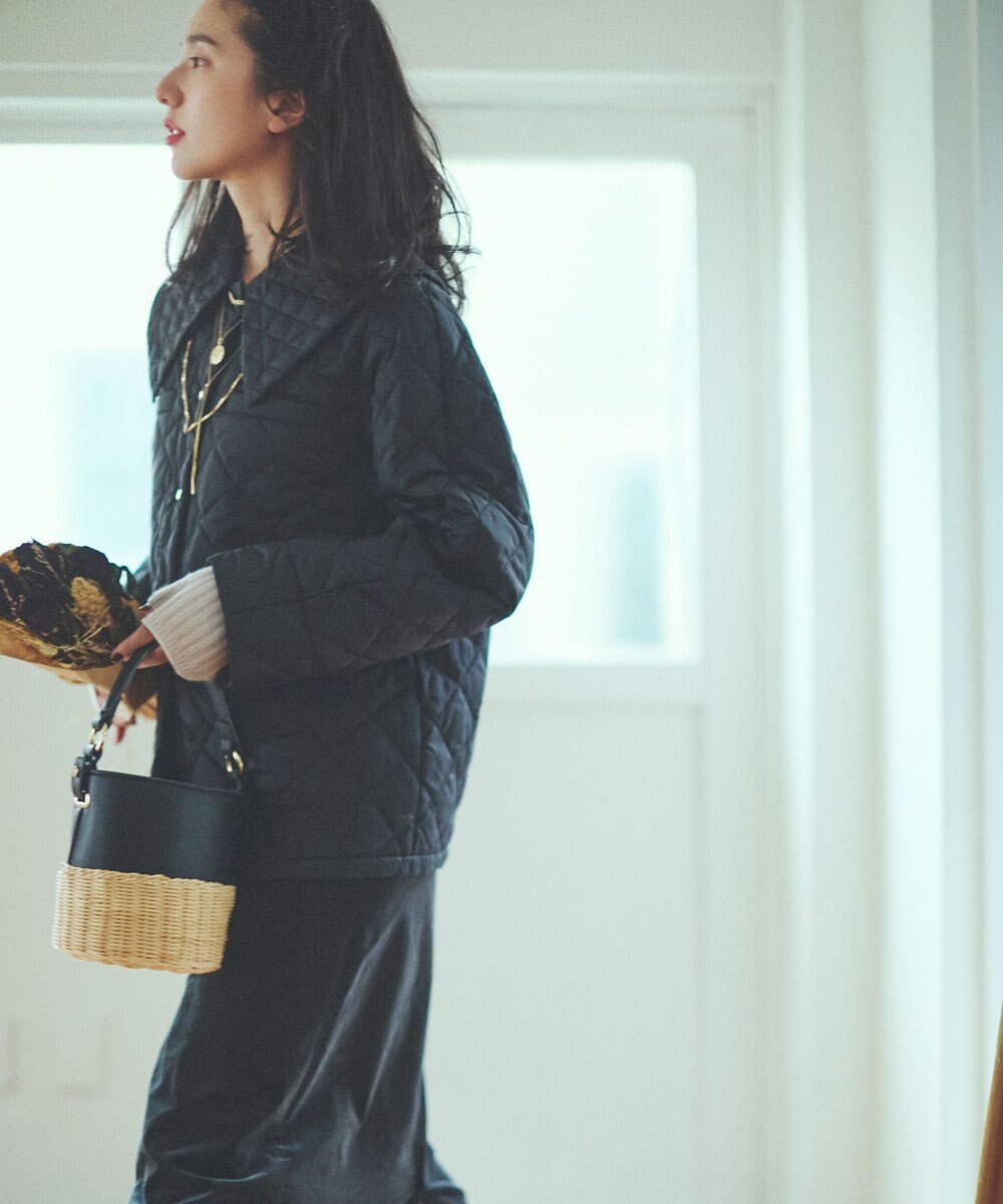 組曲 S 【洗える・中綿】2WAYキルト コート 