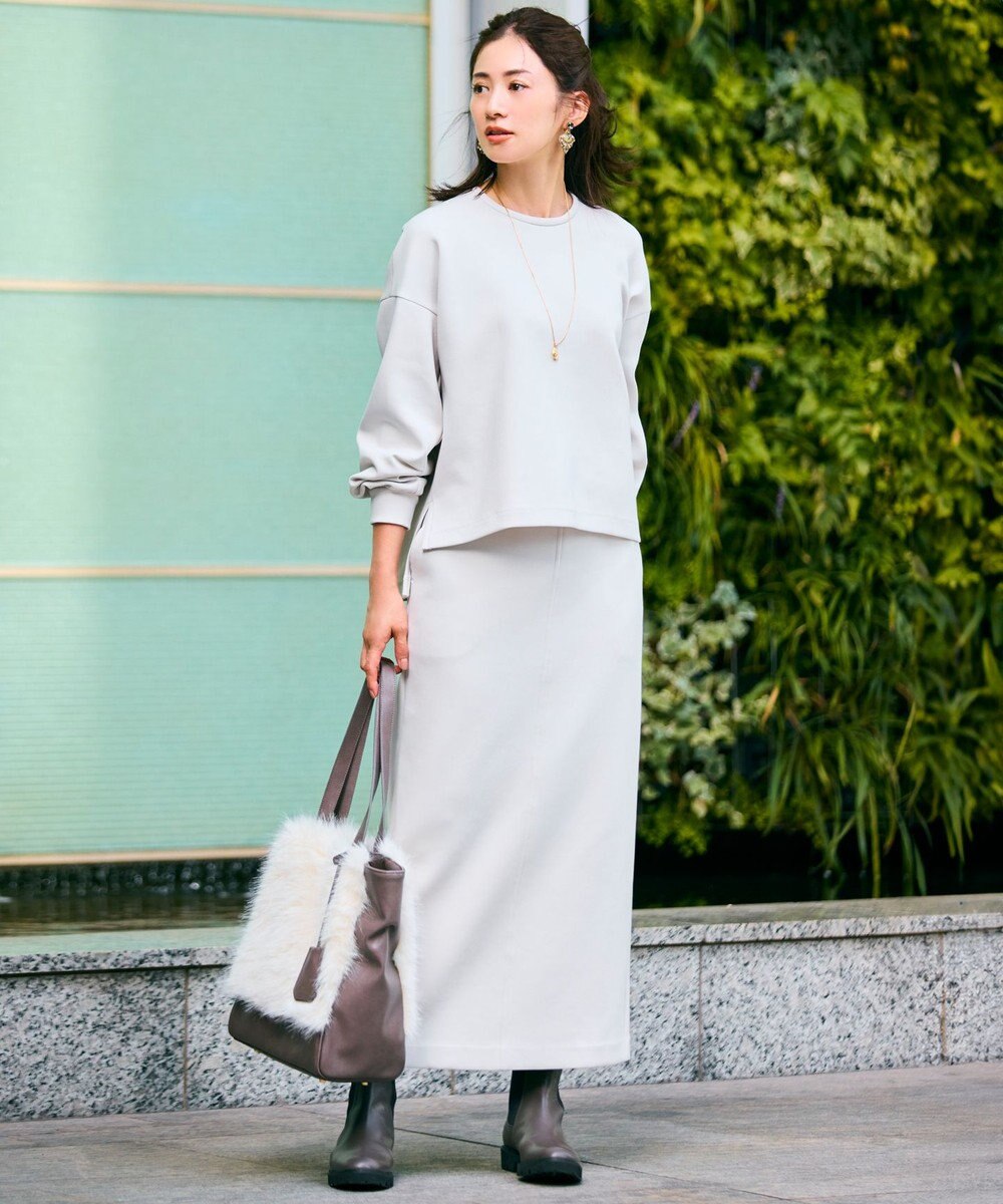 23区 【洗える】コンフォートダンボールジャージー カットソー 