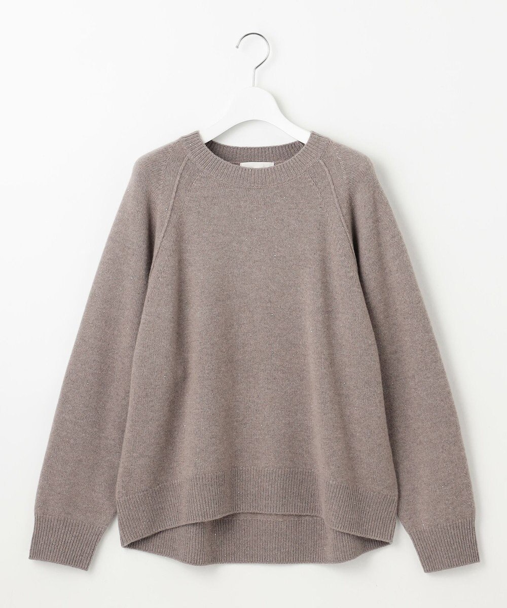 自由区 S 【カタログ掲載】ウールカシミヤブレンドスパンコールラグランスリーブ ニット 