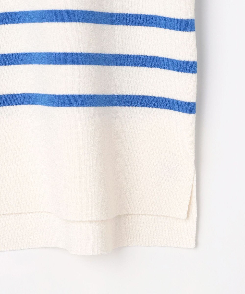 J.PRESS LADIES L Rayon Stretch Border ニット 