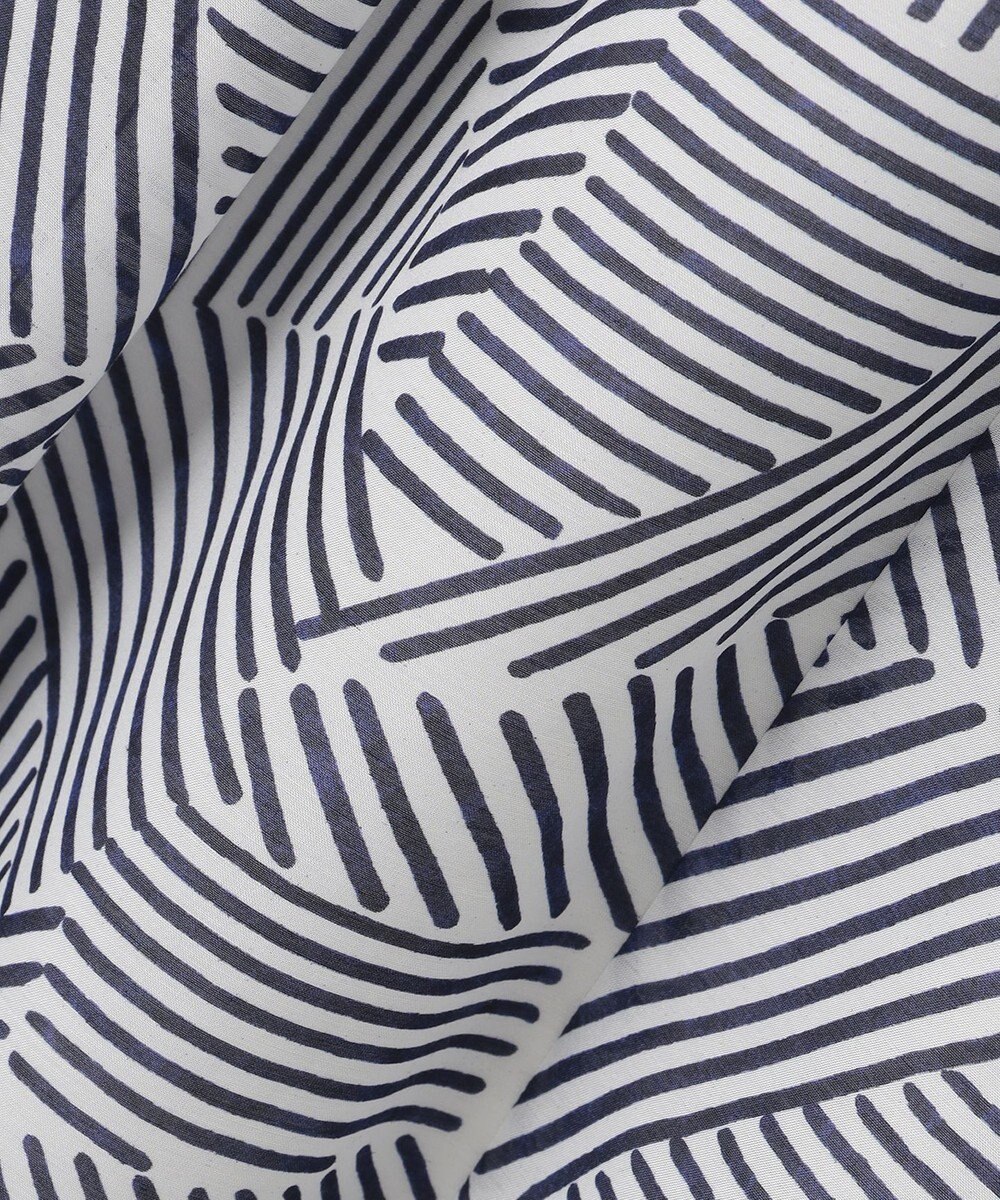 自由区 【洗える・XSサイズあり】モザイクラインプリント ワンピース 