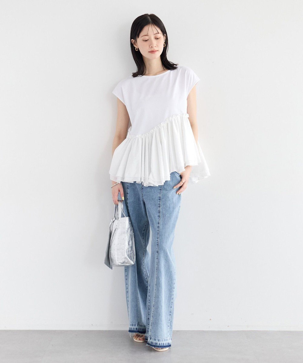 YECCA VECCA アシメペプラムカットソー 