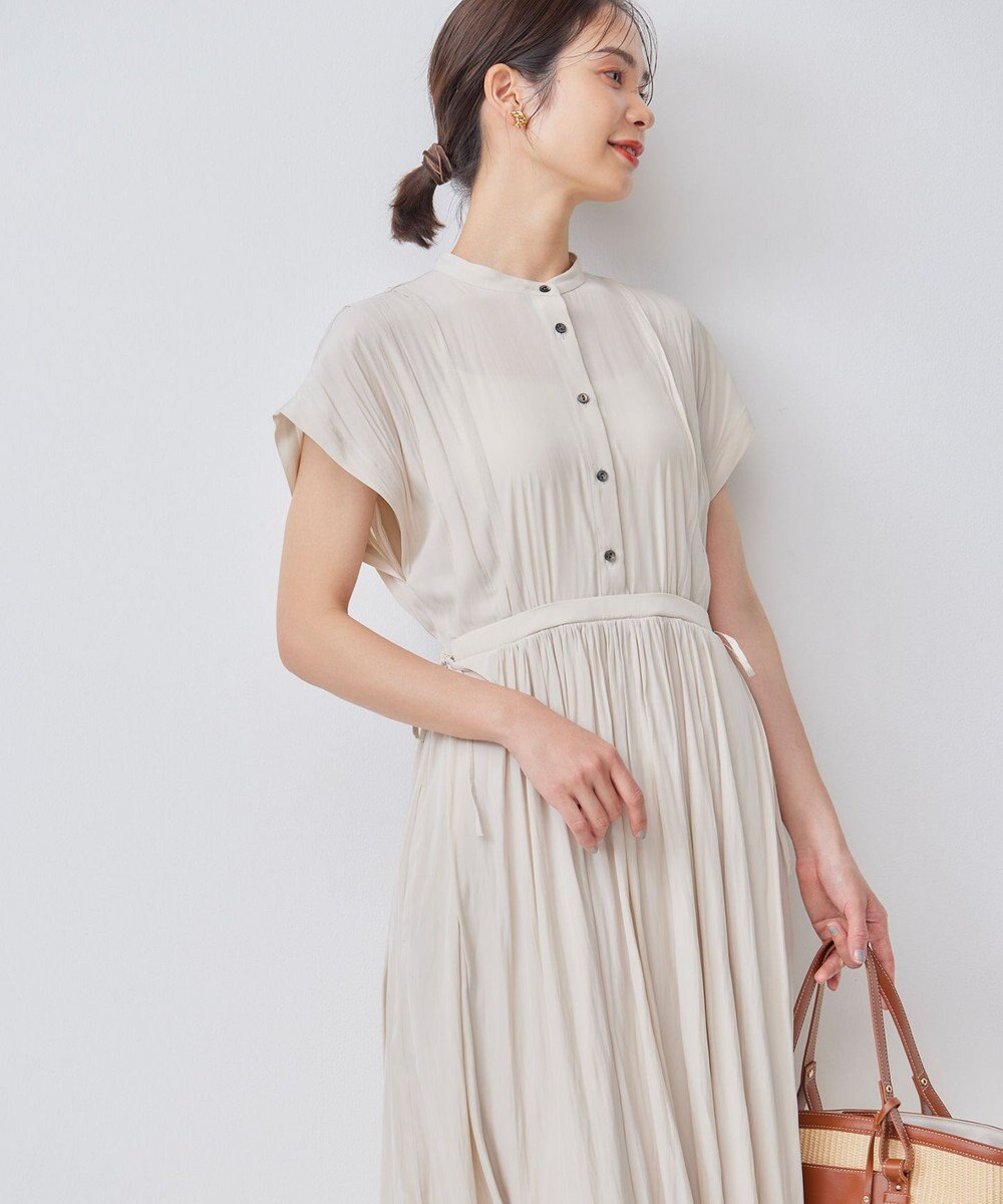 組曲 ギャザーライトデシン ワンピース 