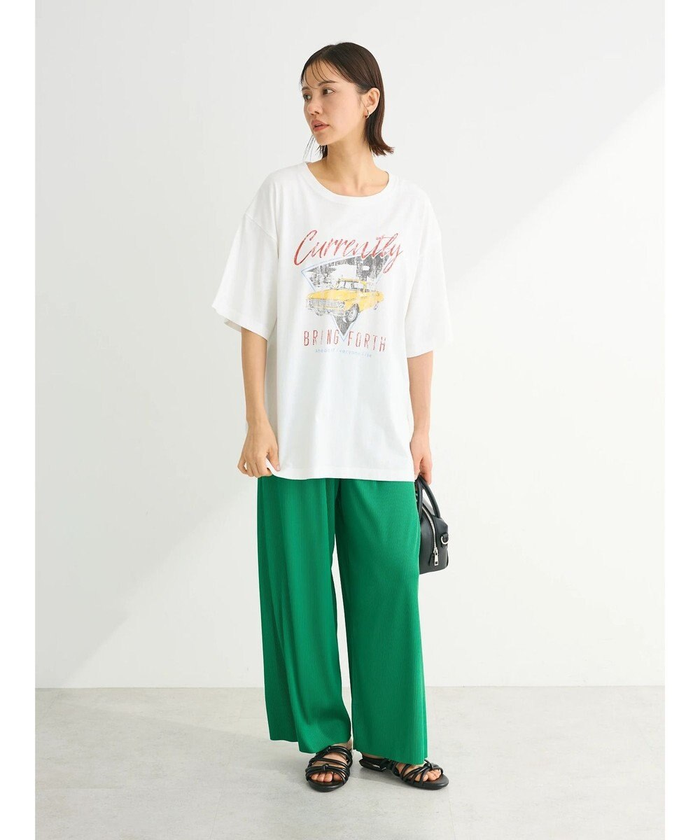 Green Parks セルフカットプリーツ風パンツ 