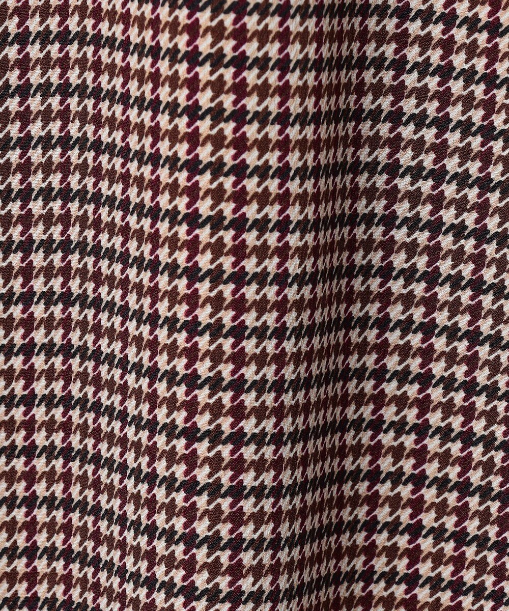 J.PRESS LADIES L デシンハウンドトゥースプリント ワンピース 