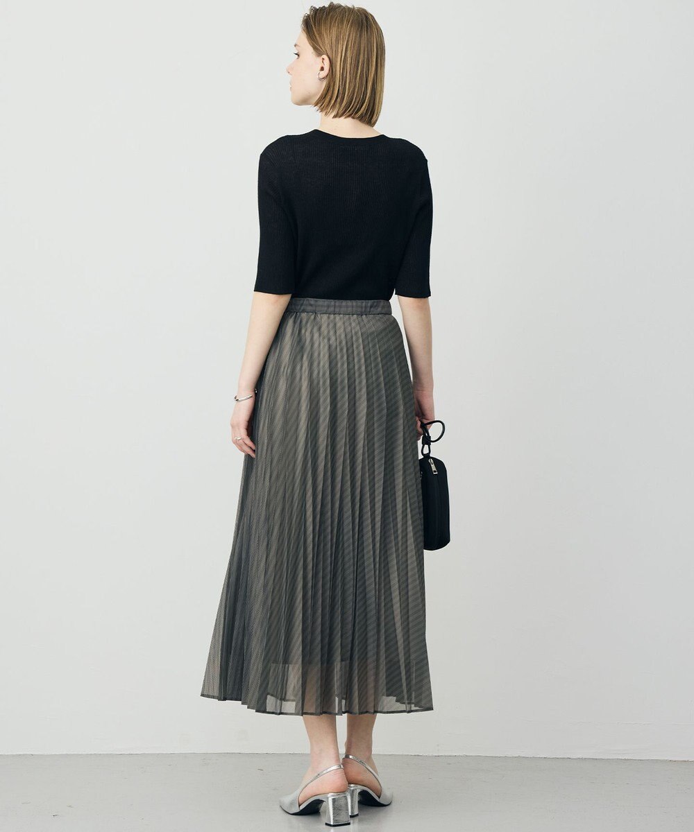 ICB L 【先行予約】 リネンブレンドシアー クルーネックリブニット 