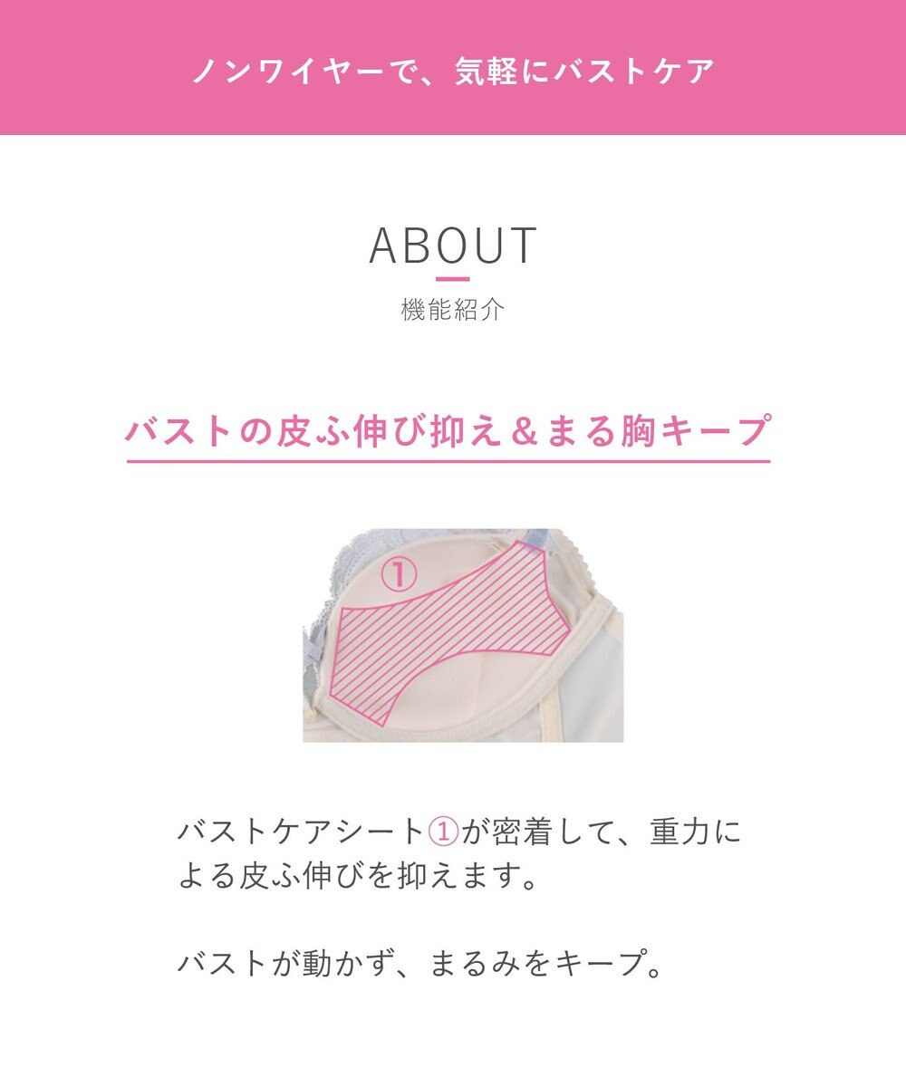 WACOAL 【重力に負けないバストケアBra】 ノンワイヤー バストを重力から守る まる胸キープ ラクなつけごこち サイドのラインすっきり ブラジャー レディース BRA184 /ワコール 