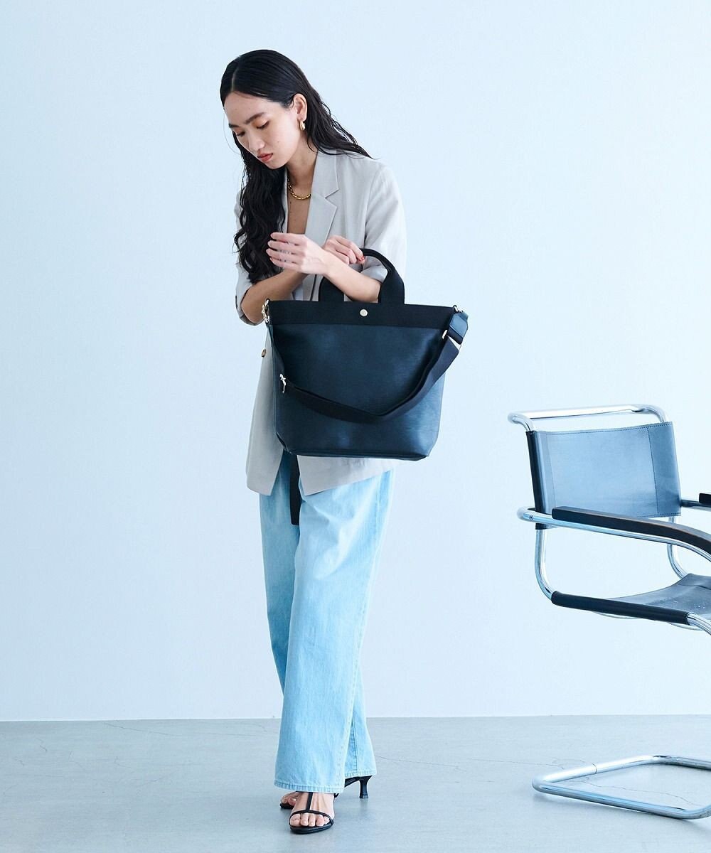 TOPKAPI 【Breath TOPKAPI】RIPPLE リプル ファスナー付 縦型 2way トートバッグL 