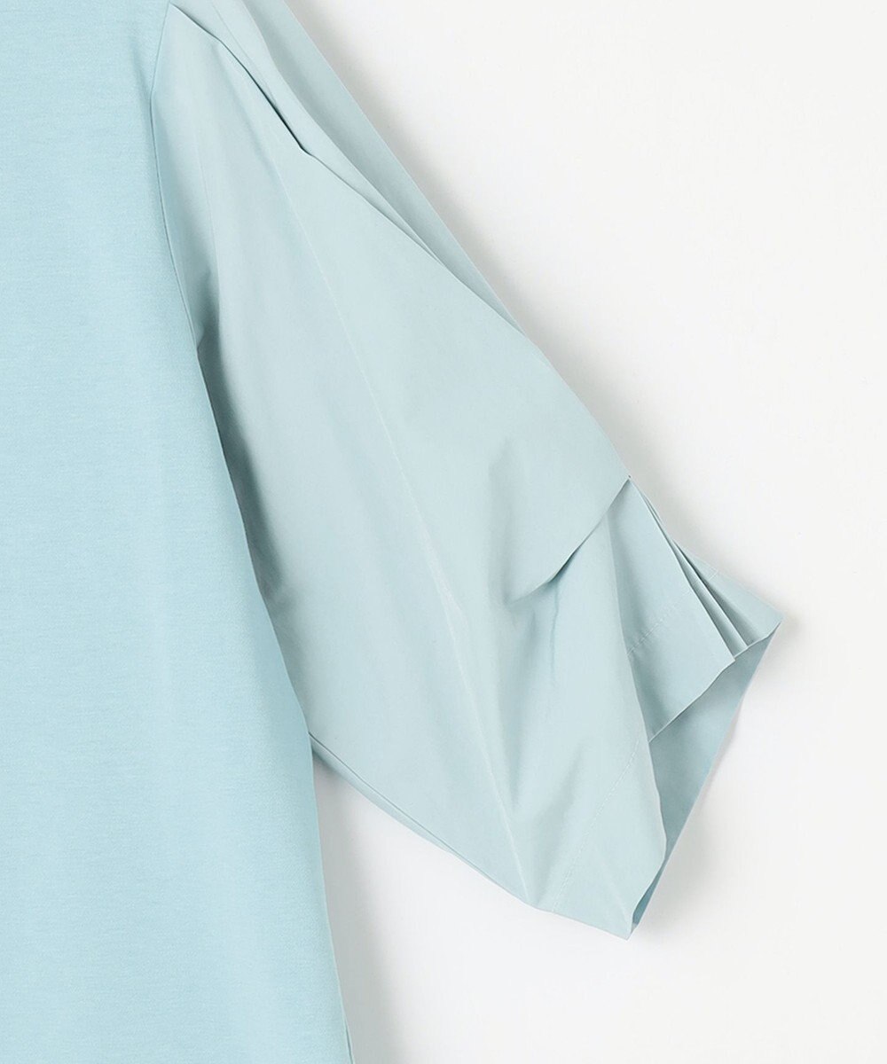 組曲 L 【洗える】プレーティングコンビブロー カットソーブラウス 