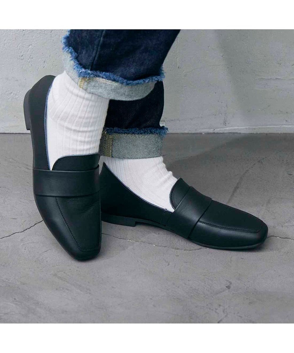 ing <ing>【WEB限定】レザーベルトローファー 