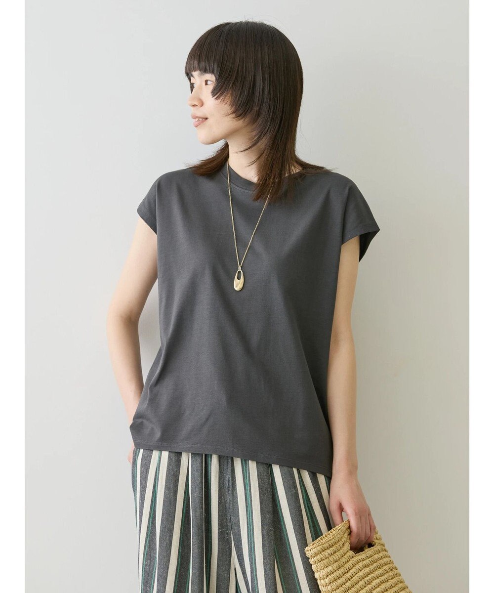 AMERICAN HOLIC 接触冷感フレンチスリーブカットプルオーバー 