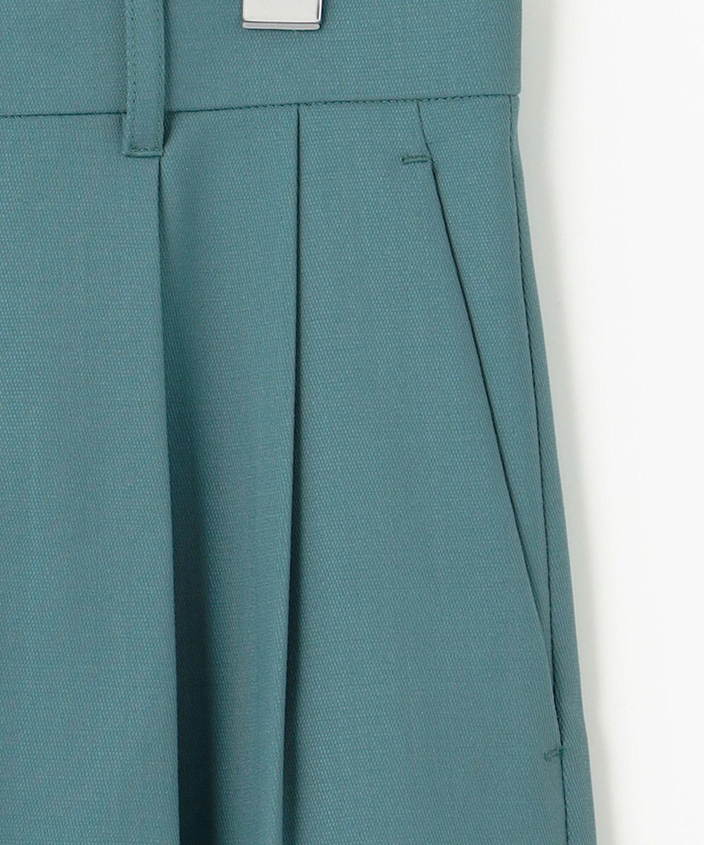 自由区 S 【洗える】TWラチネストレッチワイドクロップド パンツ 