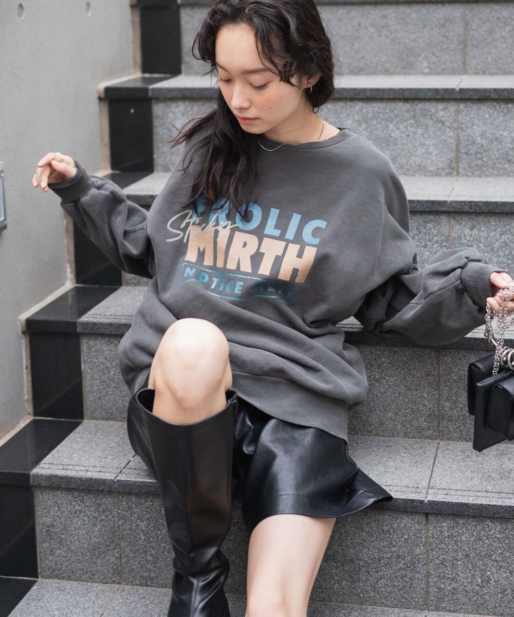 WEGO ヴィンテージライクピグメントスウェット 