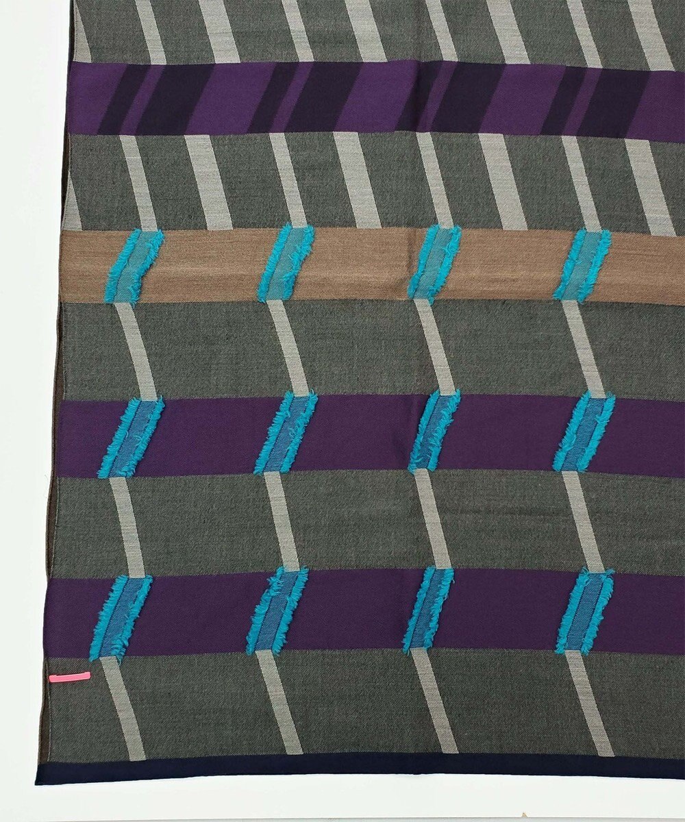 POLS ウールカットジャカードストール 