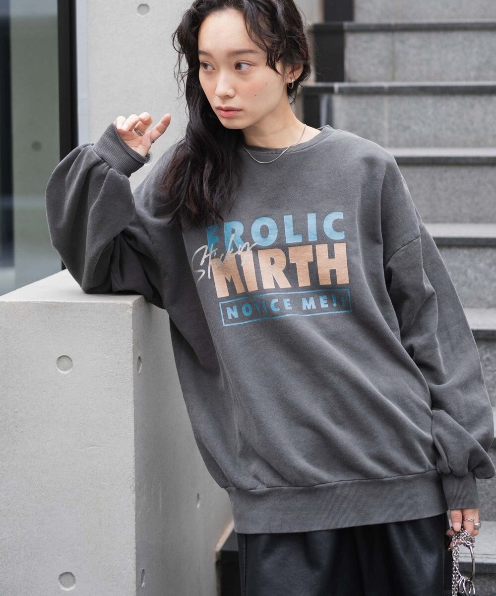 WEGO ヴィンテージライクピグメントスウェット 