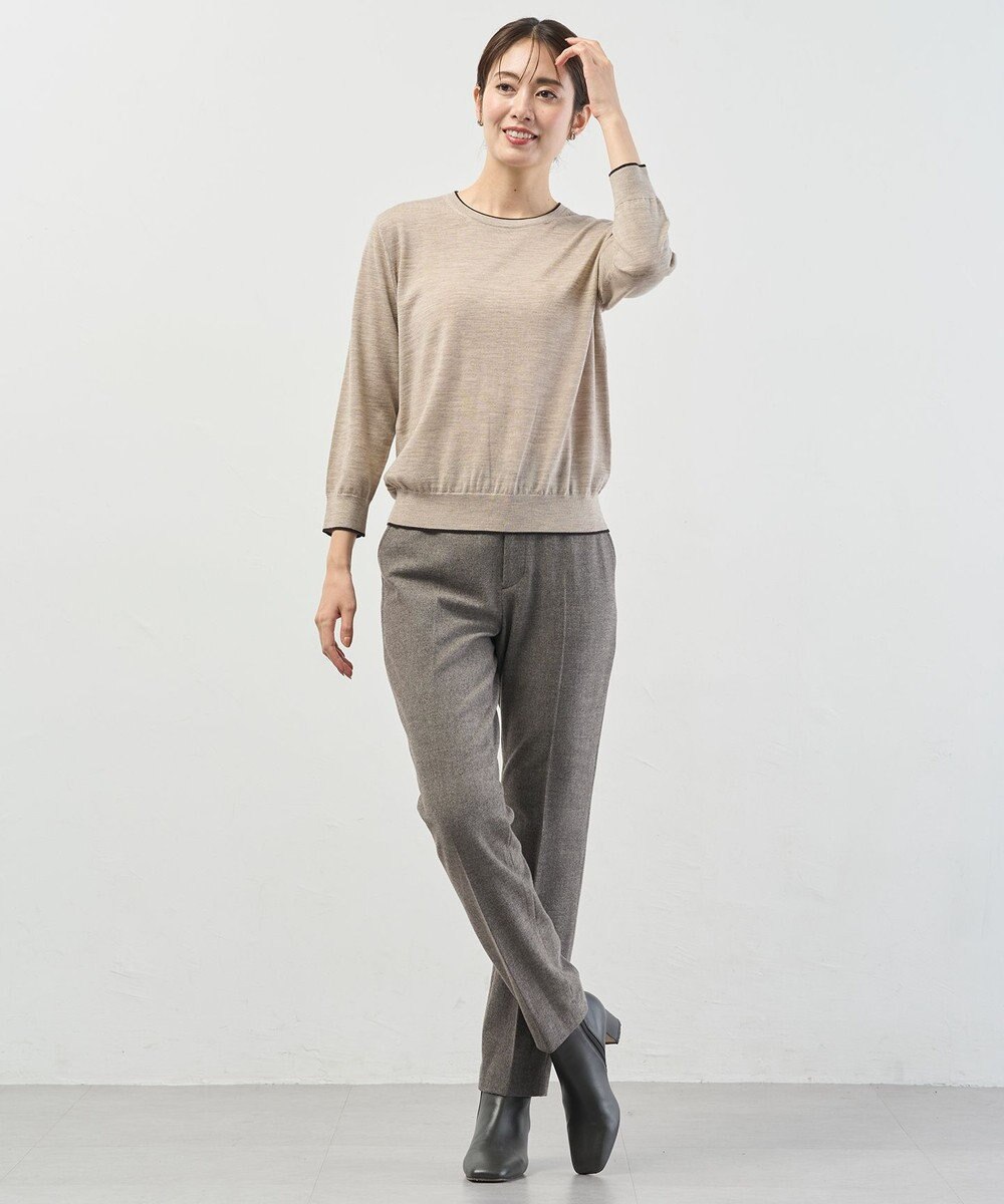 J.PRESS LADIES トリムツイン ニット 