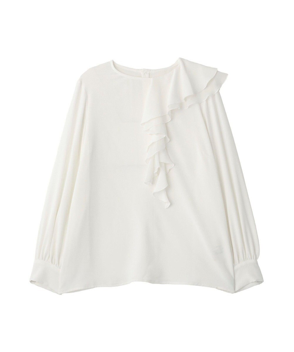 YECCA VECCA アシメラッフルブラウス 