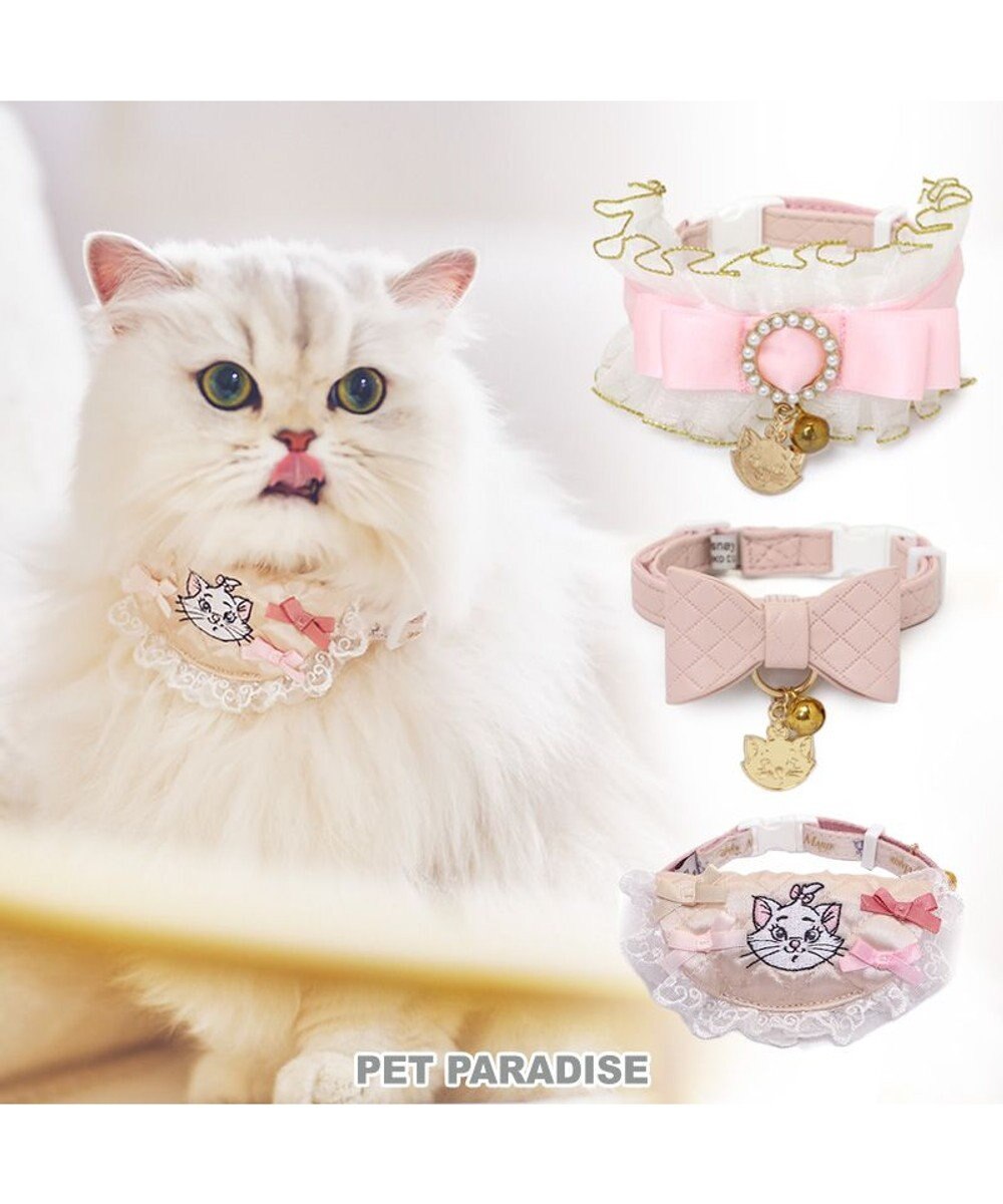 PET PARADISE ディズニー マリー リボン 猫 首輪 《小 / 中》 