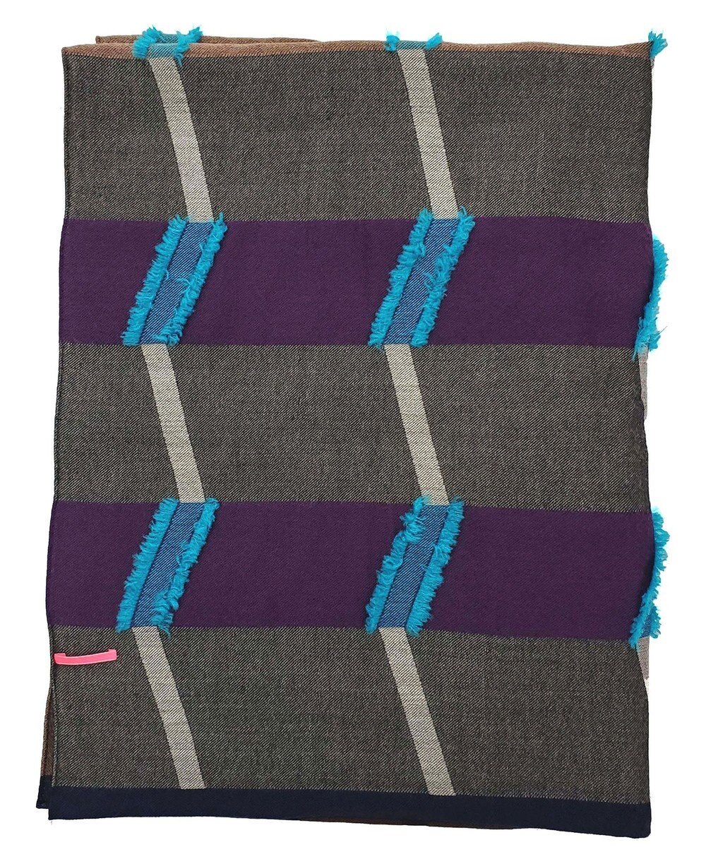 POLS ウールカットジャカードストール 