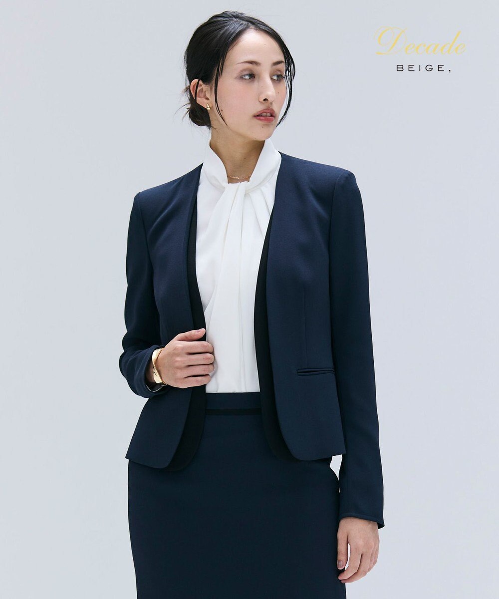BEIGE， 【洗える・VERY NaVY 11月号掲載】CINDY / ダブルカラージャケット 