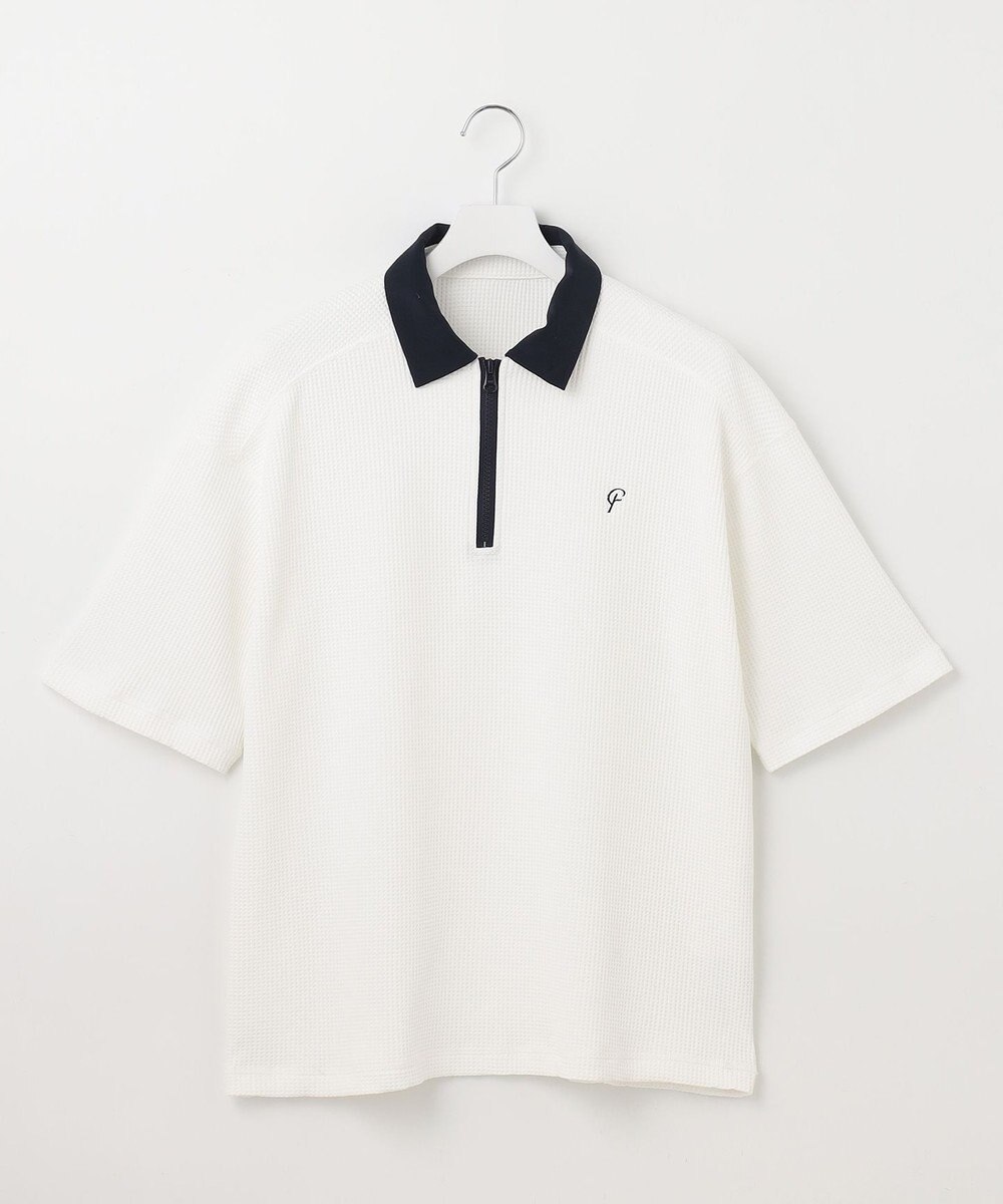 23区GOLF 【23Fondation/MEN】【UVケア】ワッフルジップアップ 