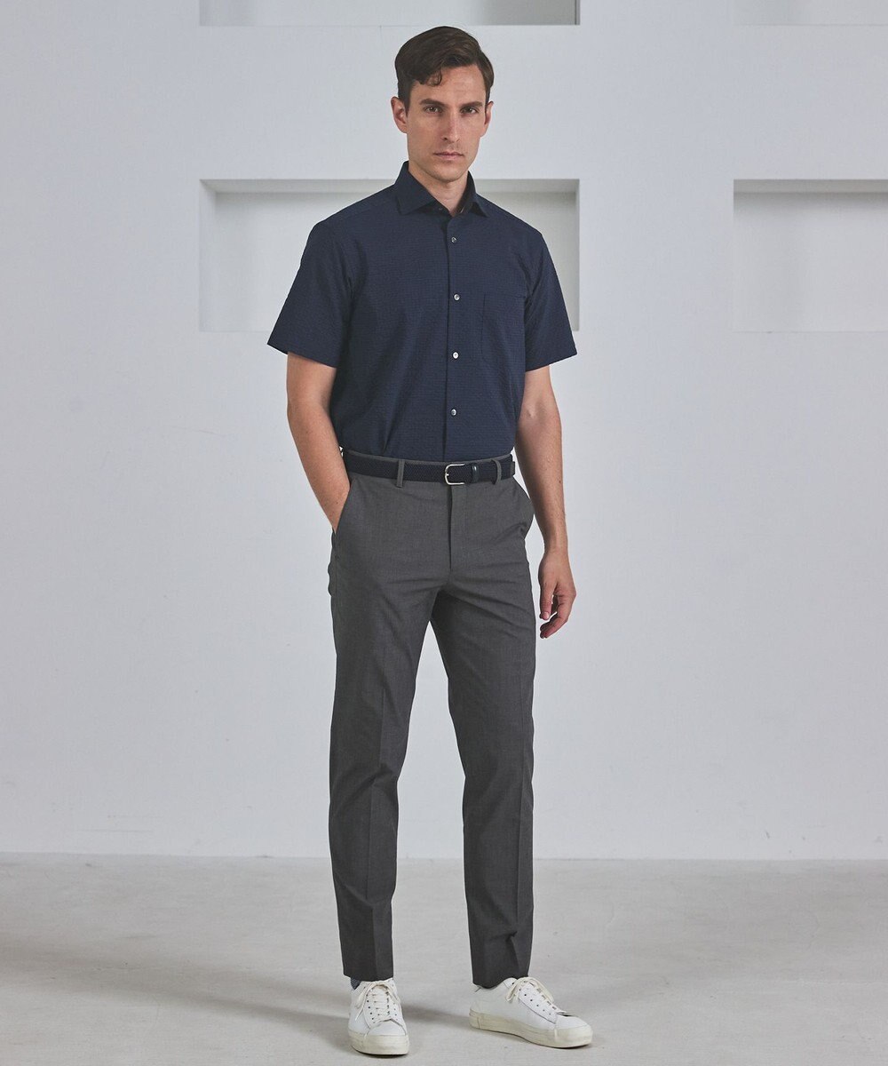 GOTAIRIKU 仕事で着られる 冷んやり綿パン【接触冷感/ストレッチ】ストレッチサマーポプリン 