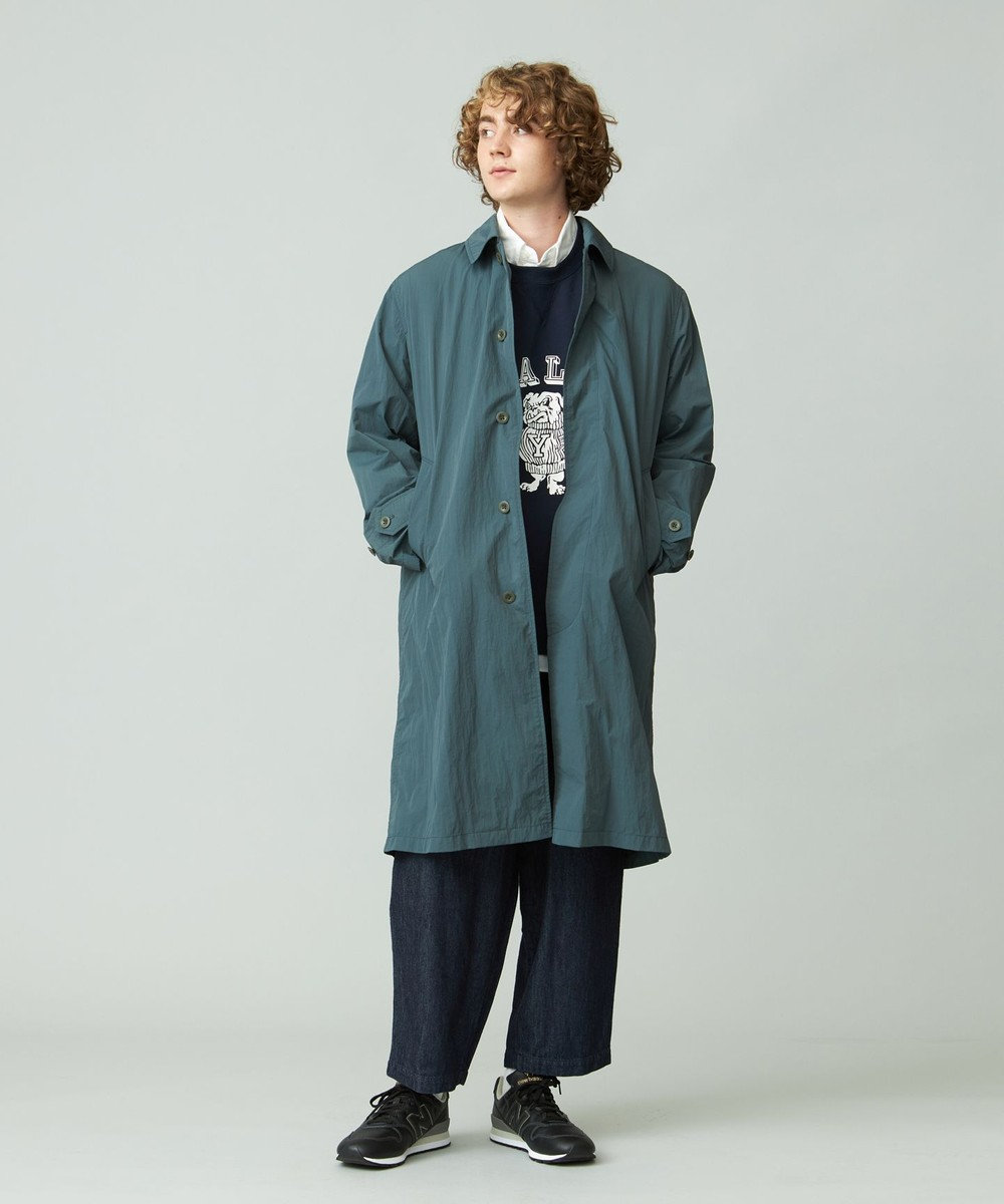 J.PRESS YORK STREET 【UNISEX】ナイロンワッシャーステンカラーコート 