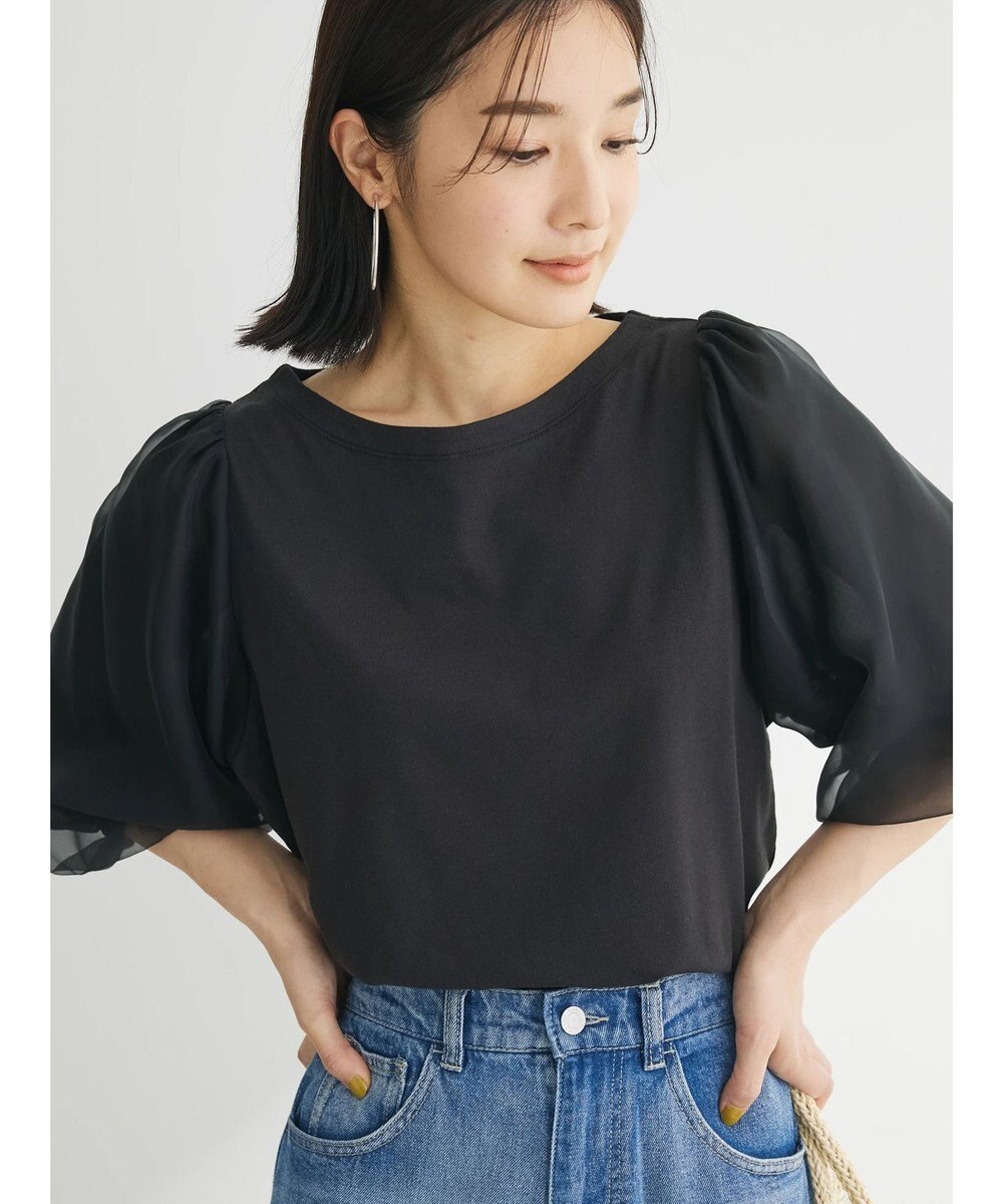 Green Parks オーガンジードッキングプルオーバー 