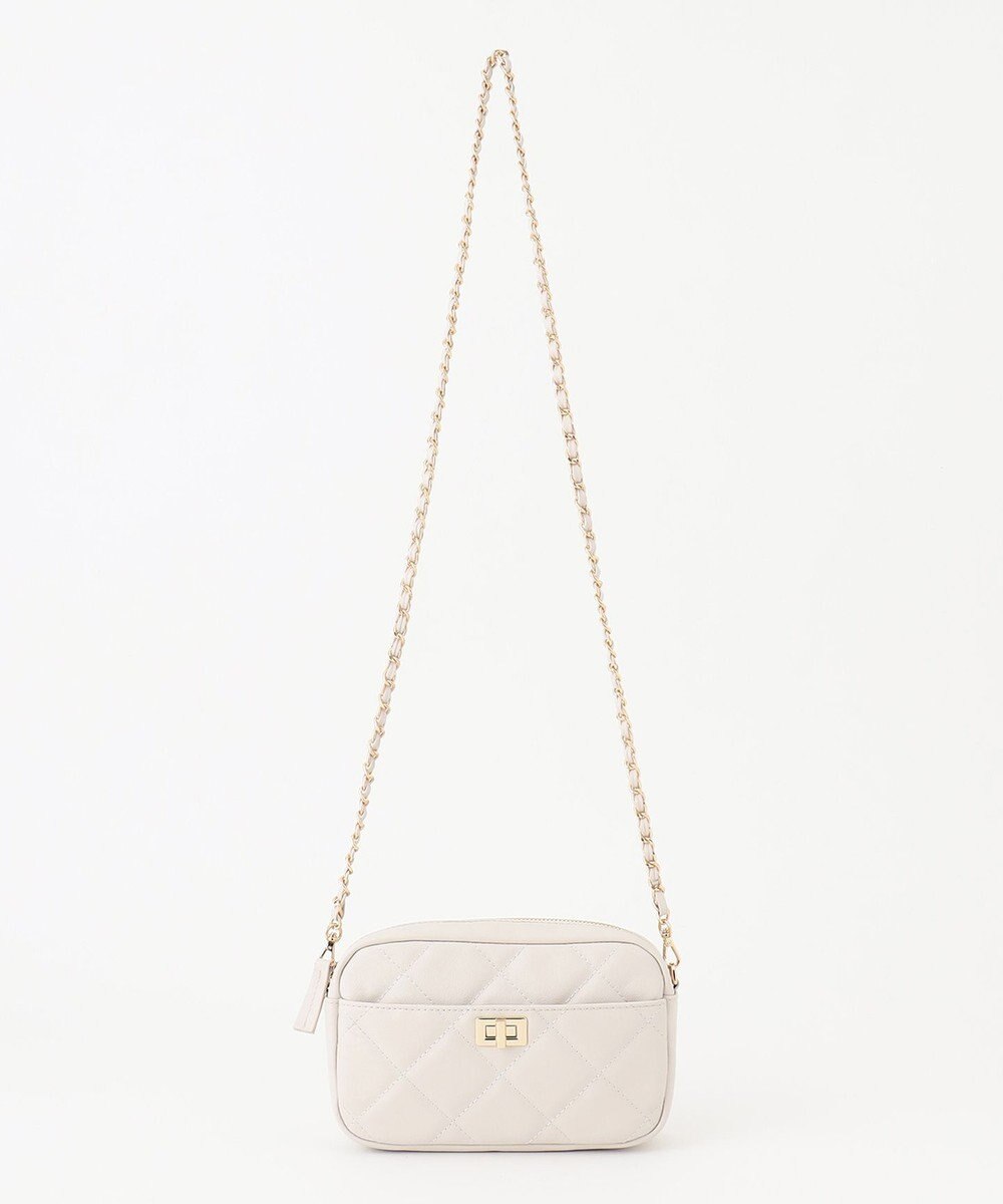 23区 ファスナー キルティング ショルダーバッグ 