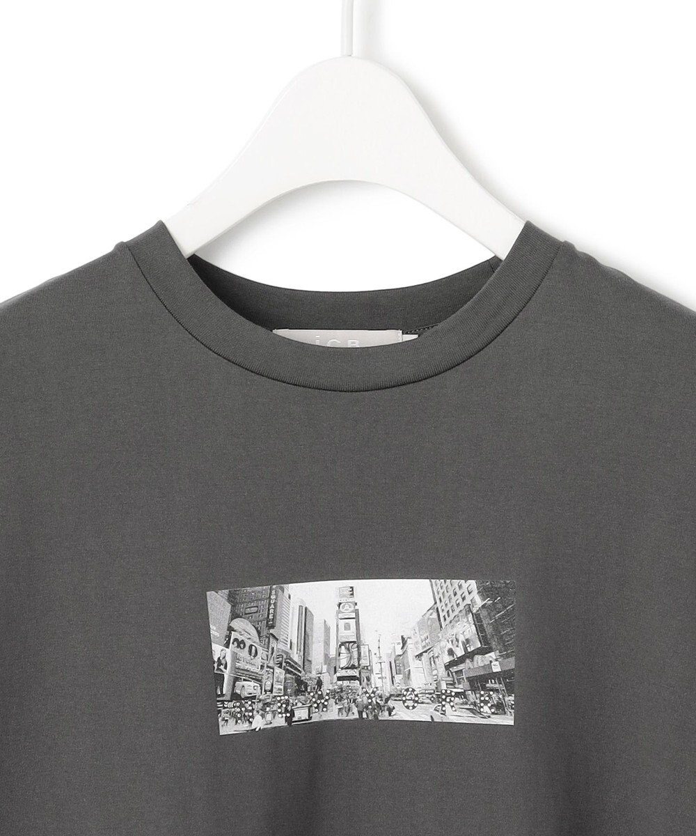 ICB L 【接触冷感・UVケア・洗える】クロップド ロゴTEE 