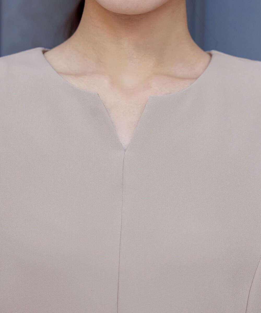 Tiaclasse L 【ストレッチジョーゼット】 シフォン袖ワンピース 