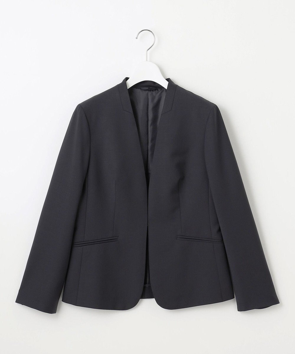 J.PRESS LADIES 【セットアップ対応】BAHARIYE SOLID ノーカラー ジャケット 