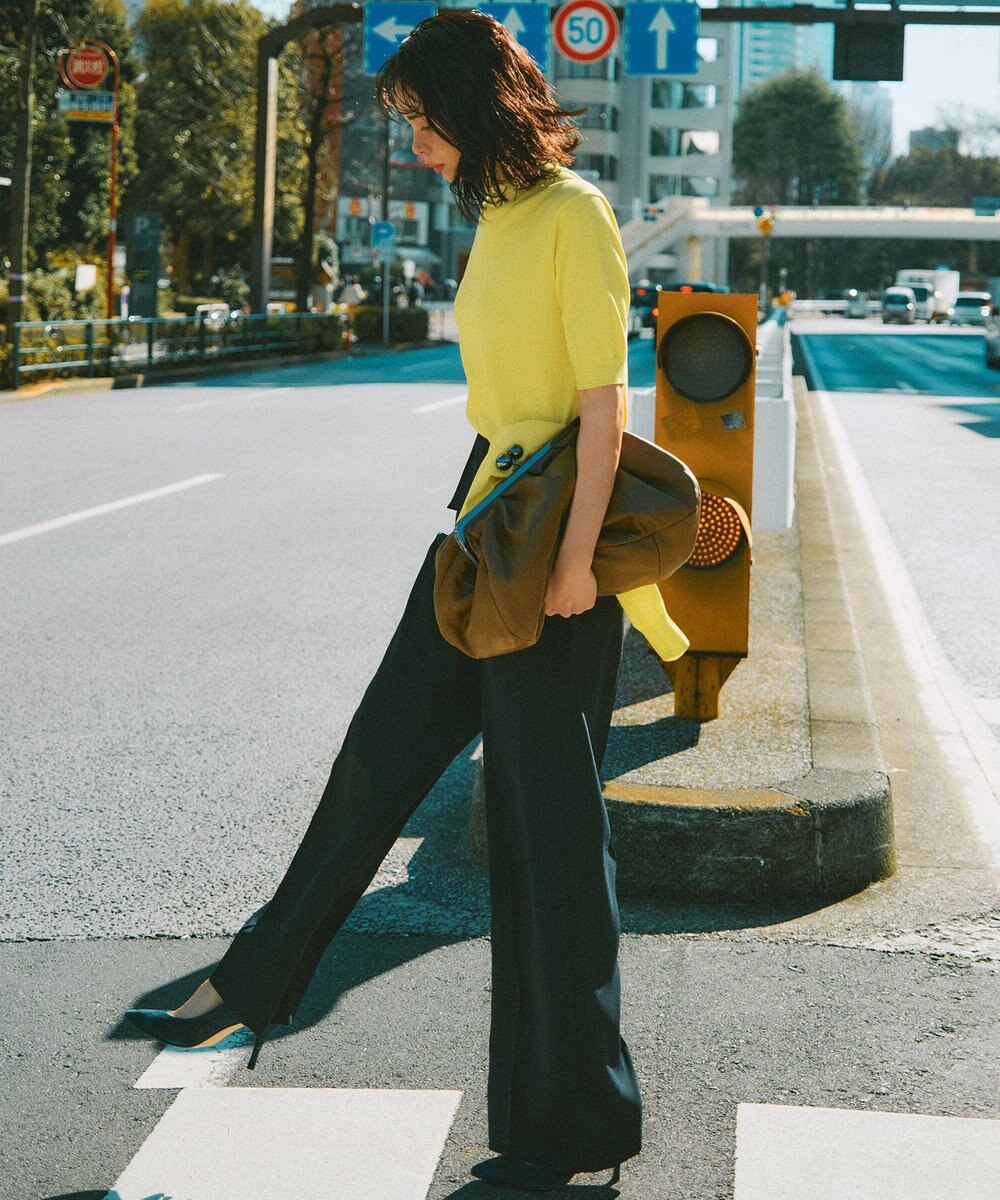 23区 【Oggi5月号掲載/洗える】プレミアムビオコットン 半袖 ニット 